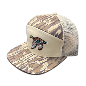 Gorra de Béisbol Unisex con Logotipo Bordado Plano e Impresión Digital Personalizada, Camuflaje, 7 Paneles, 168, Ajustable, Malla, Cierre a Presión - Product Image 1