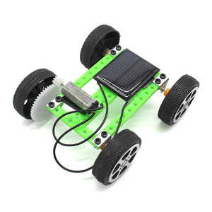 Kit de coche miniatura con energía solar para niños, juguete educativo científico con marco de plástico y diseño de formas geométricas - Product Image 1