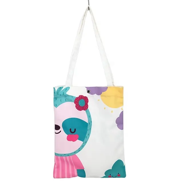 Cute Shopping Bag Canvas Cartoon Shopping Bags bookbags student bags