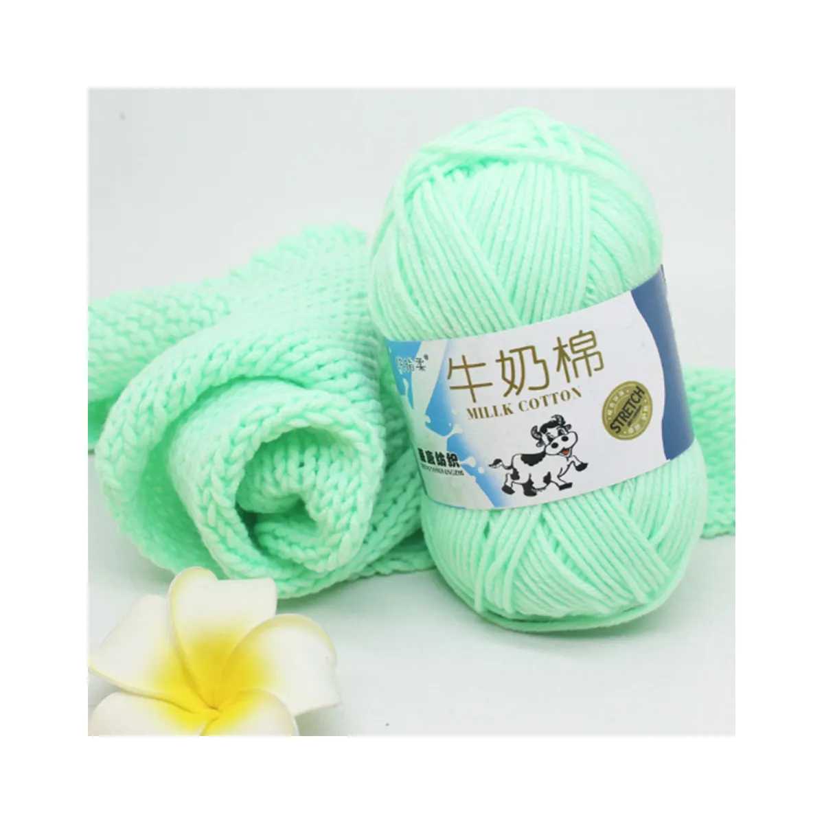 Charmkey wholesale 50g crochet cheap 100% acrylic milk cotton yarn for knitting children hat soft warm winter factory customize