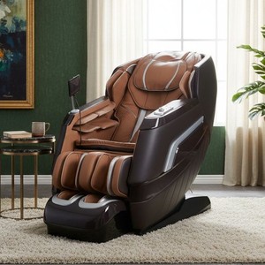 <b>Smart</b> Massage Chair Full Body 3D Robotic Arm SL Guide Rail Electric Home Use Orange Brown Color - Product Image 5