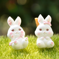 Figurine de dessin animé carotte lapin Miniatures lapin Figurines Terrarium Figurines bricolage mousse paysage accessoires maison de poupée décor