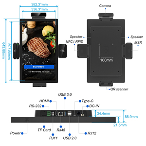 Kioscos de Autoservicio de 27 Pulgadas para Restaurantes de Comida Rápida, Pantalla Táctil Android, Código QR, Pedidos Automatizados - Product Image 3