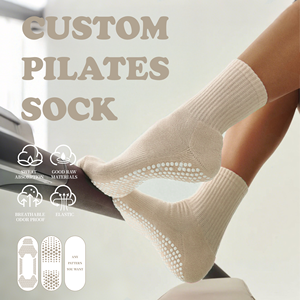 Calcetines de Yoga y Pilates Antideslizantes de Alta Calidad para Mujer, Compresión, Silicona, Diseño, Algodón, Logotipo Personalizado, Calcetines Deportivos de Estudio - Product Image 1