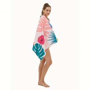 Large Microfiber OEM ODM Sand Free Beach Towels Custom Logo <b>Personalised</b> Beach Towel With Travel Bag Set - Product Image 4