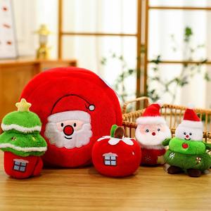 Juguetes de Peluche de la <span class=keywords><strong>Serie</strong></span> Navideña para Regalo del Festival 2026, Muñeco de Papá Noel, Almohada de Árbol de Navidad, Muñeco de Peluche de Algodón PP - Product Image 1