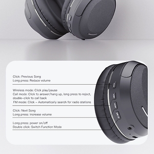 <span class=keywords><strong>Diadema</strong></span> de cuero sobre la oreja con micrófono Auriculares superiores Altavoz ligero Auriculares inalámbricos <span class=keywords><strong>para</strong></span> gimnasio de 40mm - Product Image 4