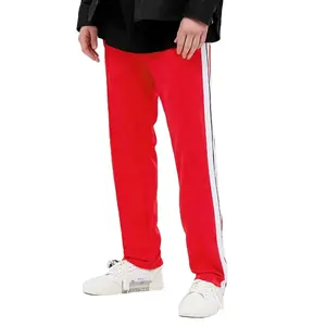 Streetwear 브랜드 폴리 에스터 Taped Trackpants 트랙 정장 바지 남성 사용자 정의 사이드 스트라이프 트랙 바지