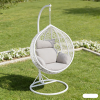 Fauteuil suspendu en rotin, fauteuil suspendu d'extérieur, fauteuil suspendu avec support, balançoire de patio, mobilier d'extérieur, balançoire suspendue au plafond, hamac suspendu