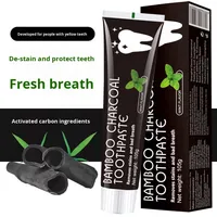 Prix de Gros Soins Dentaires Blanchiment des Dents Dentifrice au Charbon Actif de Bambou Noir Naturel 105g
