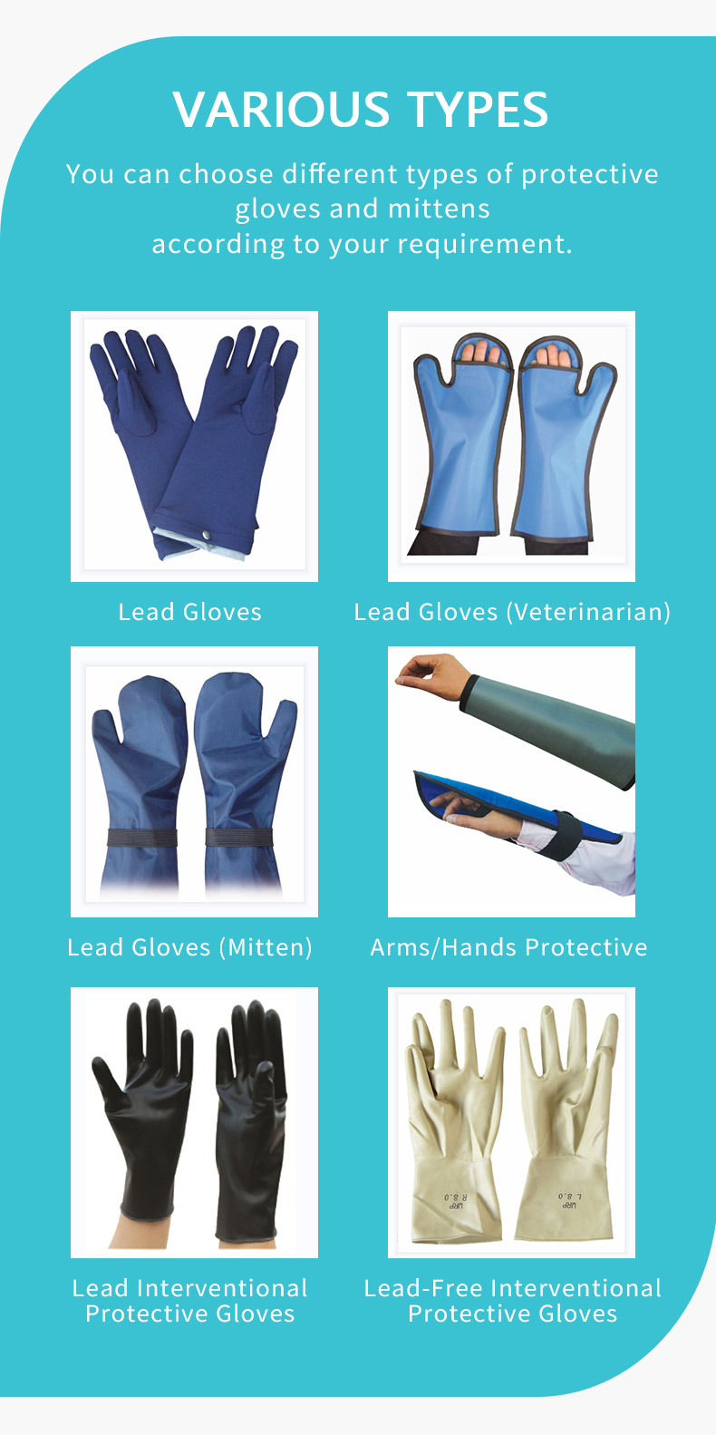 Factory Direct sale X-ray Intervenient Radiation Protective Gloves