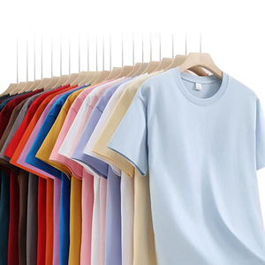 Wholesale High-Quality 260G Heavyweight <b>Combed</b> Cotton Round Neck Short Sleeve Solid T-Shirt for Men Women - Product Image 1