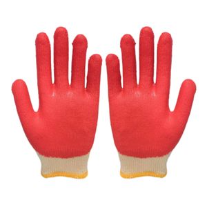 Guantes de trabajo de algodón baratos Guantes de látex rojos recubiertos de Palma Guantes de seguridad con revestimiento de goma - Product Image 2