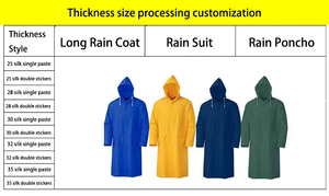 Impermeable de PVC al por Mayor de Fábrica, OEM ODM, Impermeable Amarillo Resistente para Adultos, Impermeable Largo para Hombre - Product Image 6