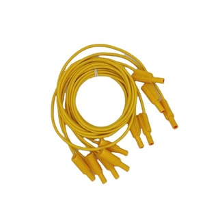 60cm 100cm 200cm fiche banane cordon de <span class=keywords><strong>Test</strong></span> 4mm empilable laboratoire pour câble de <span class=keywords><strong>Test</strong></span> en caoutchouc souple PVC isolation fil de cuivre laboratoire - Product Image 2