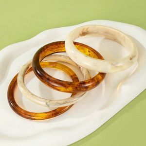 New Vintage Resin Acrylic Bangle Set for Women Jewelry <strong>Korean</strong> Cuff Bangles Bracelets with <strong>Charms</strong> Designer Round New Gifts - Product Image 4