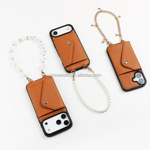 Cowhide במקרה טלפון עם רצועה מקרים טלפון נייד רצועה מקרים של טלפון נייד עור גוף עבור iPhone 17 pro max - Product Image 6