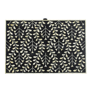 Cofre con incrustaciones de hueso hecho a mano, 2 cajones, sala de estar gabinete para, tocador con incrustaciones de hueso, muebles con incrustaciones de hueso de la India - Product Image 3