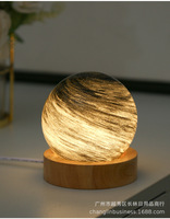 Planète lampe soirée balcon atmosphère arc-en-ciel lampe verre abat-jour lampe en cristal veilleuse