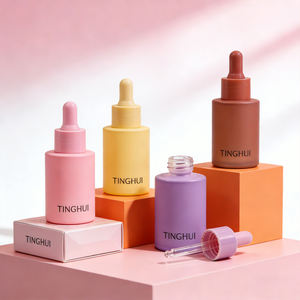 ขวดหยดสีสันสดใสขนาด 20 มล. 30 มล. 40 มล. 50 มล. แบบไหล่เรียบ สีฟ้า สีเขียว สีแดง สีชมพู สำหรับน้ำมันหอมระเหยและน้ำมันใส่ผม - Product Image 1