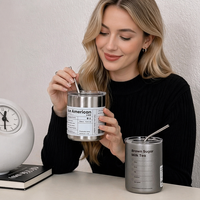 Gobelet isotherme tendance en acier inoxydable avec paille réutilisable 350ml 600ml pour les voyages urbains et les activités de plein air, vente en gros, logo personnalisé