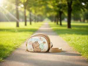 Borsa a Tracolla con Disegno di Capibara, 7 Pollici, Chiusura con Zip, in Poliestere, per Uso Quotidiano - Product Image 2