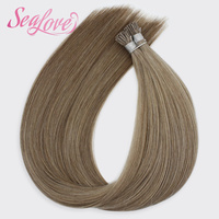 Extensions de cheveux humains en gros, double trame, vierges, russes, Remy, cuticules alignées, pointes en I