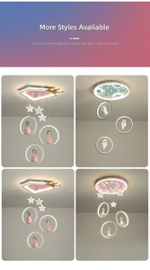 <span class=keywords><strong>Lampadario</strong></span> a Soffitto a Forma di Principessa Cartoonesca, Lampada a Sospensione per <span class=keywords><strong>Cameretta</strong></span> Bambini, Lampada da Soffitto per Ragazze e Ragazzi - Product Image 6