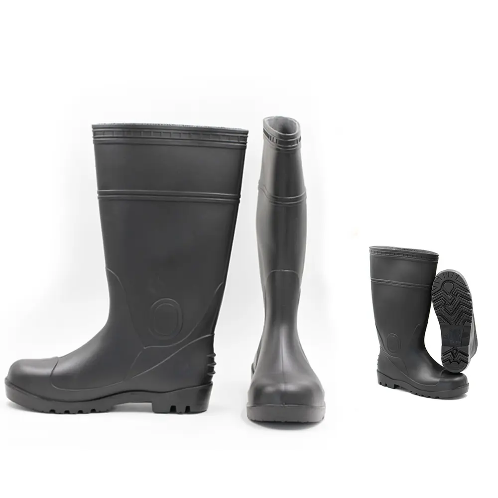 Anti-derrapante unisex barato Atacado personalizado projetado wellington pvc goma botas chuva botas segurança à prova d'água