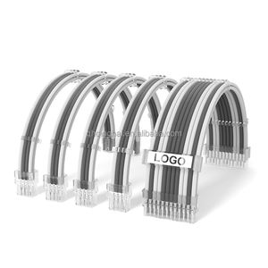 ชุดต่อซีพียูแกนทองแดง18AWG ATX 24-PIN MB PCIe 6 + <span class=keywords><strong>2</strong></span> PIN PSU สายไนล่อนแบบถัก PSU อ่อนสำหรับเดสก์ท็อปมีสินค้าในสต็อก! - Product Image 6