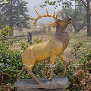 Statue di Cervi in Ottone per Giardino Esterno - Product Image 3