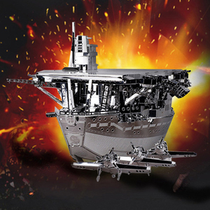 Rompecabezas Metálico 3D Nano, Mini Portaaviones Japonés <span class=keywords><strong>Akagi</strong></span>, Modelo de Construcción, Juguete de Ensamblaje con Corte Láser 3D - Product Image 5