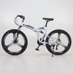 Bicicleta de Montaña Plegable <span class=keywords><strong>King</strong></span> Kong de <span class=keywords><strong>26</strong></span> Pulgadas con Cuadro de Acero al Carbono, Urbana, de Velocidad Variable, con Doble Freno de Disco y Horquilla de Suspensión de Doble Amortiguación - Product Image 2