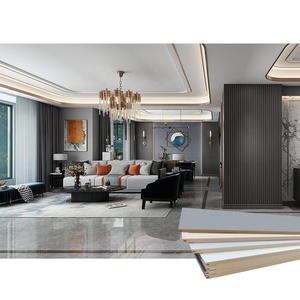 Panel de pared WPC de sala de estar de lujo con decoración de interiores fabricada en fábrica - Product Image 1