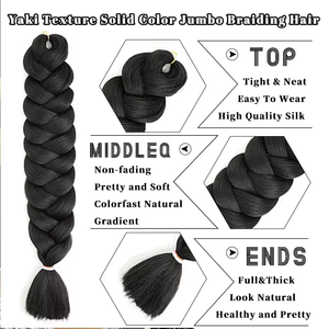 Extensions de cheveux tressés à la main, texture Yaki, 41 pouces, 165g, livraison rapide, très demandées, pour coiffures longues - Product Image 3