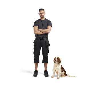 BLAKLADER - 179716449900D116 Craftsman Pirate shorts 4-Way stretch Black - EAN 7330509872567 WORK PANTALONES WORK SHORTS - Product Image 3