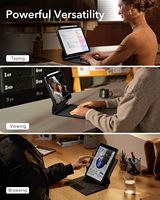 Clavier détachable avec coque arrière pour iPad Air 10,9 11 pouces et Pro 11 2018, rétroéclairage couleur, pavé tactile multi-précision, touches à ciseaux MK017
