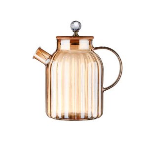 Wholesale Eco-Friendly High Borosilicate Glass Teapot Set Cooling <strong>Kettle</strong> Glass Handle Large Capacity Bamboo Lid Modern Luxury - Product Image 5