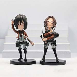 6 unids/set Attack on Titan Q versión muñecas Shingeki No Kyojin Pvc decoración modelo Anime figuras <span class=keywords><strong>de</strong></span> acción - Product Image 4