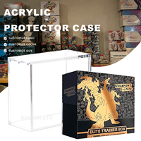 Estuche de exhibición de acrílico transparente para ETB con tapa magnética N52, 8 años sin amarilleo, 5+8mm para PTCG Elite Trainer Box