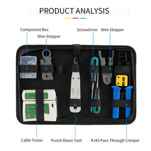 Multifunktion ales Werkzeugset zur Reparatur von Netzwerk kabeln Rj45 Rj11 Cat5e Cat6 Tester Crimper Stripper Cutter Installation - Product Image 3
