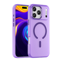 Coque de téléphone magnétique transparente ultra-fine et colorée pour iPhone 18 Pro Max, étui de protection givré anti-chute pour iPhone 17