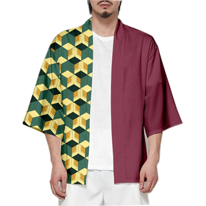 Personajes de Anime Kamado Tanjirou Cosplay disfraz <span class=keywords><strong>Rosa</strong></span> Kamade Zezeko Kimono para hombres mujeres verano japonés <span class=keywords><strong>Haori</strong></span> Kimono para playa - Product Image 2