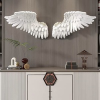Décoration murale en résine en forme d'ailes d'ange, artisanat créatif en résine pour embellir votre espace, décoration de meubles de bureau à domicile, cadeaux