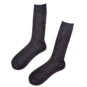 Chaussettes mi-hautes de haute qualité pour fille, tube moyen vertical, mode printemps et été, fines, fil doré et argenté, chaussettes de loisirs mi-hautes 2025 - Product Image 6
