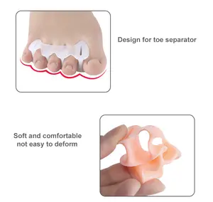 Free Sample Customized Breathable Silicon Gel Toe Separators And Bunion Spacers Finger Separator