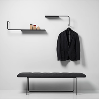 Tabouret à langer en tissu Simple de luxe nordique en cuir véritable longue bande fin lit maison porte chaise d'attente