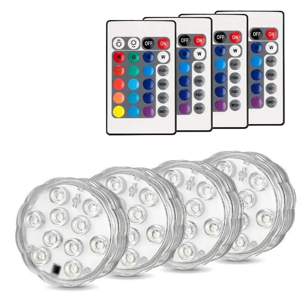 RGB IP68 Chống Thấm Nước LED Đầy Màu Sắc Chiếu Sáng Dưới Nước Bể Bơi Ánh Sáng Với Điều Khiển Từ Xa