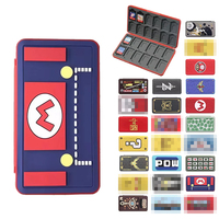 Boîtier de Protection 24 Emplacements en ABS Silicone 3D Gaufré pour Cartes de Jeu SD, Cartouches et Cartes Mémoire, pour Nintendo Switch 2 OLED Lite