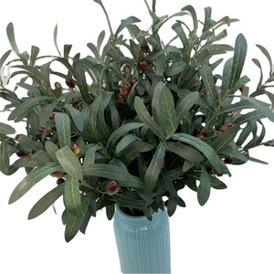 QSLH-VF005 all'ingrosso piante artificiali oliva 4 rami con frutta <span class=keywords><strong>ramo</strong></span> di <span class=keywords><strong>ulivo</strong></span> steli <span class=keywords><strong>ramo</strong></span> di <span class=keywords><strong>ulivo</strong></span> artificiale per la decorazione - Product Image 6